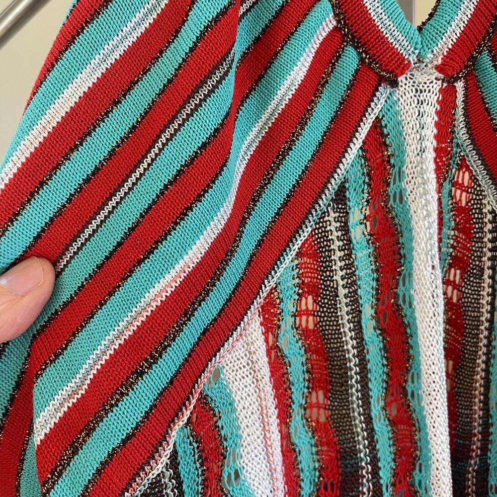 VINTAGE MISSONI Striped Multicolor Halter Dress - Picture 4 of 9